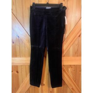 Anthropologie Womens Size 0 The Essential Slim Velvet Pants Carbon Nwt (1618) re